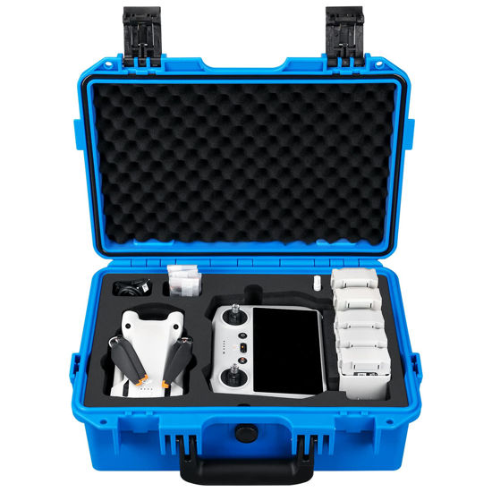 Picture of Lykus 2022 DJI Mini 3 Pro Case (Blue), Titan MM330 Waterproof Hard Case for DJI Mini 3 Pro and DJI RC [CASE ONLY]