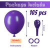 Picture of Voircoloria 105pcs Dark Purple Balloons 12inch Party Latex Balloons for Birthday Baby Shower Halloween Wedding Valentine's Day Party Bachelorette Decorations