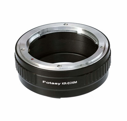 Picture of Fotasy Konica AR Lens to Cannon EF-M Mount Adapter, KR EFM, Konica AR EFM Adapter, Compatible with Canon EOS M Mount Mirrorless Cameras EOS M M1 M2 M3 M5 M6 M6 Mark II M10 M50 M100 M200