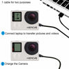 Picture of Suptig Charging Cable Mini USB Charging Cable 2 Pack Compatible for Gopro Hero 4 Silver Hero 4 Black Hero 3+ Silver Hero 3+ Black Hero 3 White Hero 3 Black Hero 3 Silver Hero 2 Hero 1(Black)