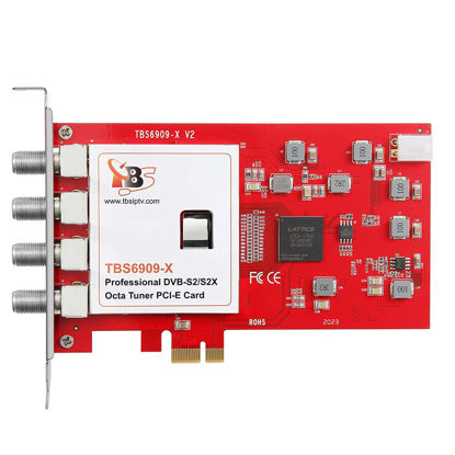 Picture of TBS6909X DVB-S/ S2/ S2X 8 Tuner PCI Express Digital Satellite TV Card for Live TV