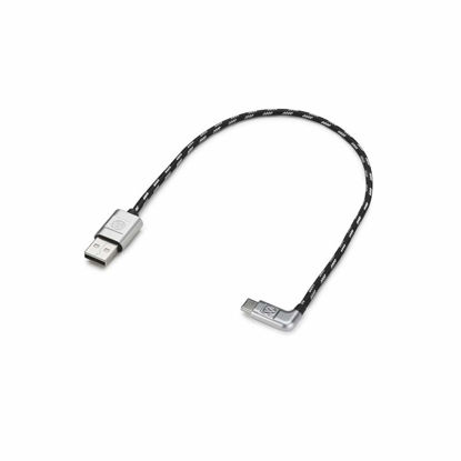 Picture of Volkswagen 000051446AS A to USB C Cable Angled 30cm Length Black