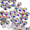 Picture of Jollin Glue Fix Crystal AB Flatback Rhinestones Glass Diamantes Gems for Crafts Decorations Clothes Shoes 10.0mm SS50 144pcs