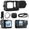 Picture of OKFUN Accessories Kit for GoPro Hero 11/10 / 9 Black, Silicone Sleeve Protective Case with Rubber Lens Cover + Screen Protector + Battery Side Cover + Lens Cover Cap for Go Pro Hero11 Hero10 Hero9