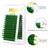 Picture of Colored Lash Extensions Easy Fan Green Lash Extensions 0.05 CC Curl MIX 15-20mm Mixed Tray Color Lash Trays 2D-10D Colored Eyelash Extensions Fans Colorful Eyelash Extensions (Green0.05 CC MIX15-20)