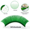 Picture of Colored Lash Extensions Easy Fan Green Lash Extensions 0.05 CC Curl MIX 15-20mm Mixed Tray Color Lash Trays 2D-10D Colored Eyelash Extensions Fans Colorful Eyelash Extensions (Green0.05 CC MIX15-20)