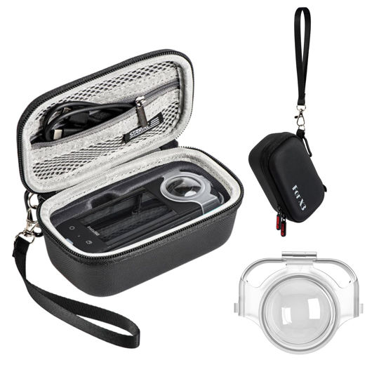 Picture of GAEKOL Carrying Case Lens Guard For Insta360 X3, Hard Shell Bag Travel Case Lens Cap Compatible with Insta360 X3 Accessories