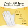 Picture of ECZEMA HONEY Premium 100% Cotton Gloves - Washable & Reusable Overnight Dry Hands Treatment - White Cotton Gloves for Eczema (24 Pairs)