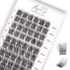 Picture of Cluster Lashes 72 Individual Lashes Clusters Eyelash Extensions False Eyelashes DIY Wispy Fluffy Lash Extension Kit Reusable False Eyelashes Natural Look Mix 10-16mm C D Curl-DM23