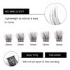 Picture of Cluster Lashes 72 Individual Lashes Clusters Eyelash Extensions False Eyelashes DIY Wispy Fluffy Lash Extension Kit Reusable False Eyelashes Natural Look Mix 10-16mm C D Curl-DM23