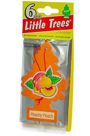 Picture of Little Trees Cardboard Hanging Car, Home & Office Air Freshener, Peachy Peach (Pack of 6)