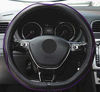 Picture of Mayco Bell Microfiber Leather Car Steering Wheel Cover (D Shape, Black Purple)