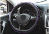 Picture of Mayco Bell Microfiber Leather Car Steering Wheel Cover (D Shape, Black Purple)