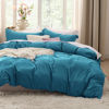 Picture of Bedsure Teal Twin Duvet Cover Set - Soft Prewashed Duvet Cover Twin/Twin XL Size, 2 Pieces, 1 Duvet Cover 68x90 Inches with Zipper Closure and 1 Pillow Sham, Comforter Not Included