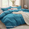 Picture of Bedsure Teal Twin Duvet Cover Set - Soft Prewashed Duvet Cover Twin/Twin XL Size, 2 Pieces, 1 Duvet Cover 68x90 Inches with Zipper Closure and 1 Pillow Sham, Comforter Not Included