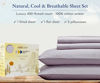 Picture of California Design Den 400 Thread Count 100% Cotton Sheets, King Size Sheet Set, 4 Pc Luxury Sheets & Pillowcases, Breathable Bedding for King Bed, Sateen King Bed Sheets, Deep Pockets (Lavender Gray)