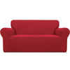 Picture of Easy-Going Stretch Loveseat Slipcover 1-Piece Sofa Cover Furniture Protector Couch Soft with Elastic Bottom for Kids Polyester Spandex Jacquard Fabric Small Checks (Loveseat, Christmas Red)