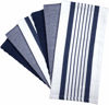 Picture of Premium Kitchen Towels 20”x 28”- 6 Pack | Large Cotton Kitchen Towels | Hand Towels for Kitchen | Flat & Terry Towel | Dish Towels | Highly Absorbent Tea Towel with Hanging Loop | Navy Blue Striped