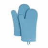 Picture of KitchenAid Ribbed Soft Silicone Oven Mitt Set, 7"x13", Blue Velvet 2 Count