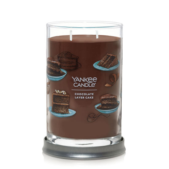 Picture of Yankee Candle Chocolate Layer Cake Scented, Signature 20oz Large Tumbler 2-Wick Candle, Over 60 Hours of Burn Time