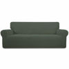 Picture of Easy-Going Stretch Oversized Sofa Slipcover 1-Piece Sofa Cover Furniture Protector Couch Soft with Elastic Bottom for Kids, Polyester Spandex Jacquard Fabric Small Checks Olive Green