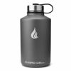 Picture of HYDRO CELL Stainless Steel Insulated Water Bottle with Straw - For Cold & Hot Drinks - Metal Vacuum Flask with Screw Cap and Modern Leakproof Sport Thermos for Kids & Adults (Graphite 64oz)