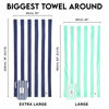 Picture of Dock & Bay Beach Towel - Quick Dry, Sand Free - Compact, Lightweight - 100% Recycled - Includes Bag - Cabana - Kamari Charcoal - Large (160x90cm, 63x35)