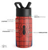 Picture of Simple Modern Spiderman Kids Water Bottle with Straw Lid | Insulated Stainless Steel Reusable Marvel Tumbler Spider-Man Gifts for School, Toddlers, Boys | Summit Collection | 14oz, Spider Armor