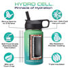 Picture of HYDRO CELL Stainless Steel Insulated Water Bottle with Straw - For Cold & Hot Drinks - Metal Vacuum Flask with Screw Cap and Modern Leakproof Sport Thermos for Kids & Adults (Mint/Green 14oz)