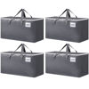 Picture of BlissTotes Large Moving Boxes with Zippers & Handles Moving Supplies with lids, Heavy Duty Totes for Storage Bags for Space Saving, Fold Flat, Moving and Storing 76L, 4 Pack