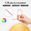 Picture of AMOLEN Silk PLA 3D Printer Filament, Dual Color 1.75mm PLA Shiny Gradient Filament Color Change 3D Printing PLA Filament for Most FDM 3D Printer, 1kg Spool(2.2lbs), Gold Fuchsia