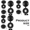 Picture of 100 Pieces Hinged Screw Cover Caps Plastic Shutter Screw Caps Fold Screw Snap Covers Washer Flip Tops (Black, Large)