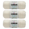 Picture of Caron Simply Soft 3-Pack Yarn, 3oz, Gauge 4 Medium Worsted, 100% Acrylic - Off White - Machine Wash & Dry