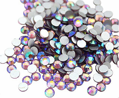 Picture of Jollin Glue Fix Crystal AB Flatback Rhinestones (ss16 576pcs, Light-Purple AB)