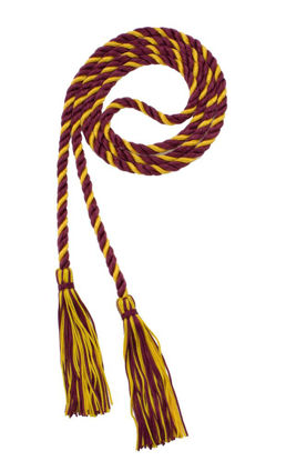 Picture of Graduation Honor Cord - Maroon/Gold - Every School Color Available - Made in USA - by Tassel Depot