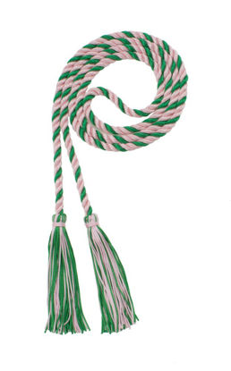 Picture of Graduation Honor Cord - LT Pink/Kelly - Every School Color Available - Made in USA - by Tassel Depot