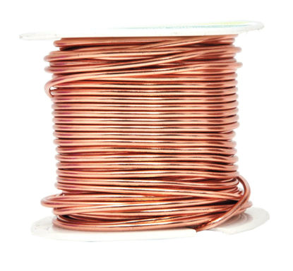 Picture of Mandala Crafts Anodized Aluminum Wire for Sculpting, Armature, Jewelry Making, Gem Metal Wrap, Garden, Colored and Soft, 1 Roll(14 Gauge, Copper Tone)