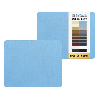 Picture of Canvas Repair Patch 9 x11 Inch 2 Pcs Self-Adhesive Waterproof Fabric Patch for Sofas, Tents, Furniture,Tote Bags, Car Seats.(Blue)