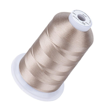 Picture of Simthread Embroidery Thread Champagne S006 5500 Yards, 40wt 100% Polyester for Brother, Babylock, Janome, Singer, Pfaff, Husqvarna, Bernina Machine