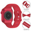 Picture of Bandiction Compatible with Apple Watch Bands 38mm 40mm 41mm 42mm 44mm 45mm, Soft Sport Bands Silicone iWatch Strap Compatible for Apple Watch Series 7 6 5 4 3 2 1 SE Men Women Red 38MM/40MM/41MM