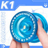 Picture of Magic YOYO K1 Yoyo Responsive Ball Bearing Yoyo for Beginner Kids, Plastic ABS Yoyo with Yoyo Glove+Yoyo Storage Bag+12 Replacement Yoyo Strings (Crystal Blue)