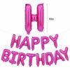 Picture of TONIFUL Rose Pink Happy Birthday Balloons Banner, 16 Inch Mylar Foil Letters Birthday Sign Bunting Reusable Ecofriendly Material for Girls Boys Kids & Adults Birthday Decorations and Party Supplies