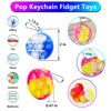 Picture of Pop Fidget Toys Bulk It Birthday Party Favors for Kids 4-8, 8-12 Year Old Boys Girls 24 Pack Mini Bubbles Bubbles Fidget Keychain Prizes for Kids Classroom Push Pops Its Poppers Students Small Toy