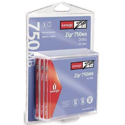 Picture of Iomega 750MB Zip Cartridge (3-Pack)