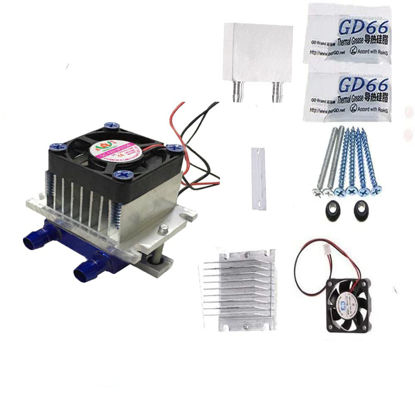 Picture of KOOBOOK 1Set 12V Thermoelectric Peltier Cooler Refrigeration Cooling Fan System Heatsink DIY Kit