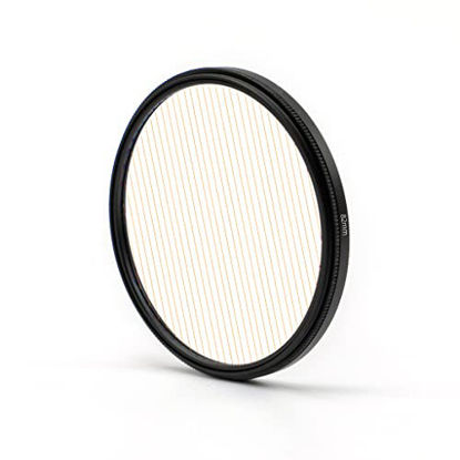 Picture of KOGJAERS Prism Lens Filter 82mm Starlight Glare Filter Anamorphic Lens Flare Effect Filter Film Props(Orange Linear Flares)