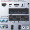 Picture of KVM Switch Dual Monitor DisplayPort 1.4 8K@30Hz 4K@144Hz 2 in 2 Out,DP1.4 KVM Switch and 4 USB3.0 for 2 Computers,Backnward Compatible DP1.2 with DP+UBS Cables and Wired Controller