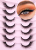 Picture of Fox Eyelashes Fluffy False Lashes Dramatic Faux Mink Lashes Wispy 18mm Long Angel Wing Eyelash Lift Fake Eye Lashes Pack 7 Pairs