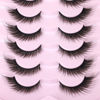 Picture of Fox Eyelashes Fluffy False Lashes Dramatic Faux Mink Lashes Wispy 18mm Long Angel Wing Eyelash Lift Fake Eye Lashes Pack 7 Pairs