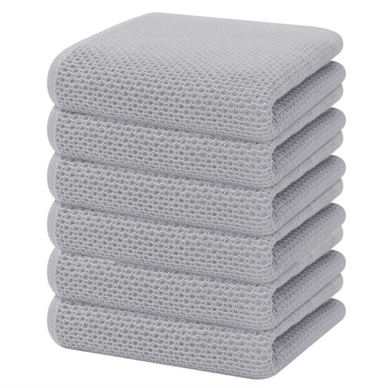 Homaxy 100% Cotton Waffle Weave Kitchen Dish Towels, Ultra Soft